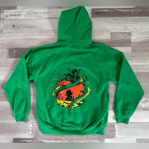 Gildan | Men’s Green Dragonball Kame Kai & Shenron Graphic Hoodie | Size M